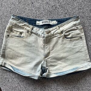 Brandy Melville Women's Cream Denim Shorts
